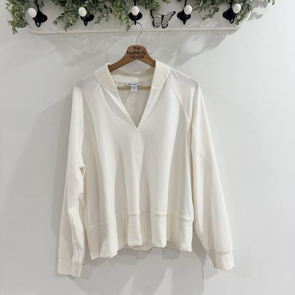 Athleta Tops - Athleta Eastbound Sweatshirt Magnolia White XL RR4000